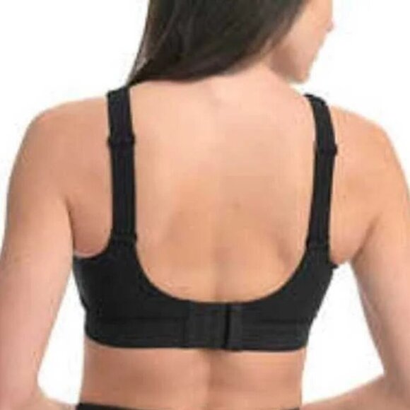 Lolë Black Sports Bra Convertible High Impact Hook Back Workout Active Top - Picture 3 of 13